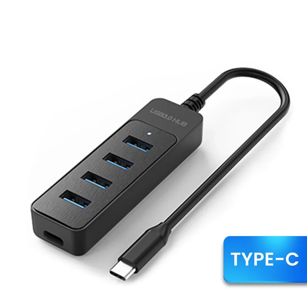 USB 3.0 Power Adapter 4 Port Multi USB Splitter Hub USB Hub 2.0 Type C Hub Multi Extender Accessories