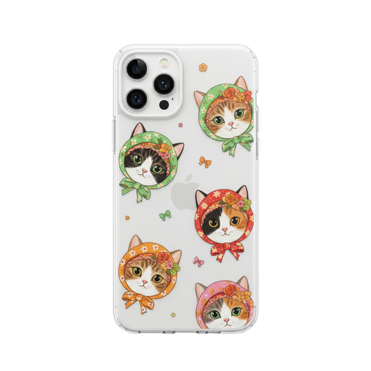 Artistic Cat Pattern Clear iPhone Case – Mobizzio