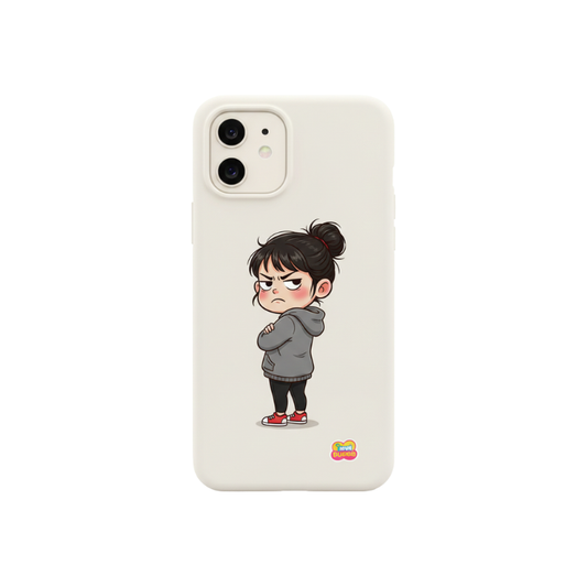Cute Angry Little Girl Printed Phone Case – Mobizzio