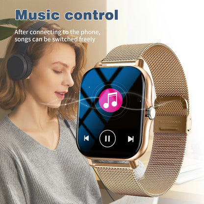 Sports smart watch, fitness activity detector, Bluetooth calling, message reminder view, unisex, suitable for Android and iPhone