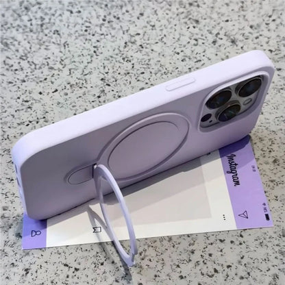 Liquid Silicone Stand Ring MagSafe iPhone Case – Mobizzio