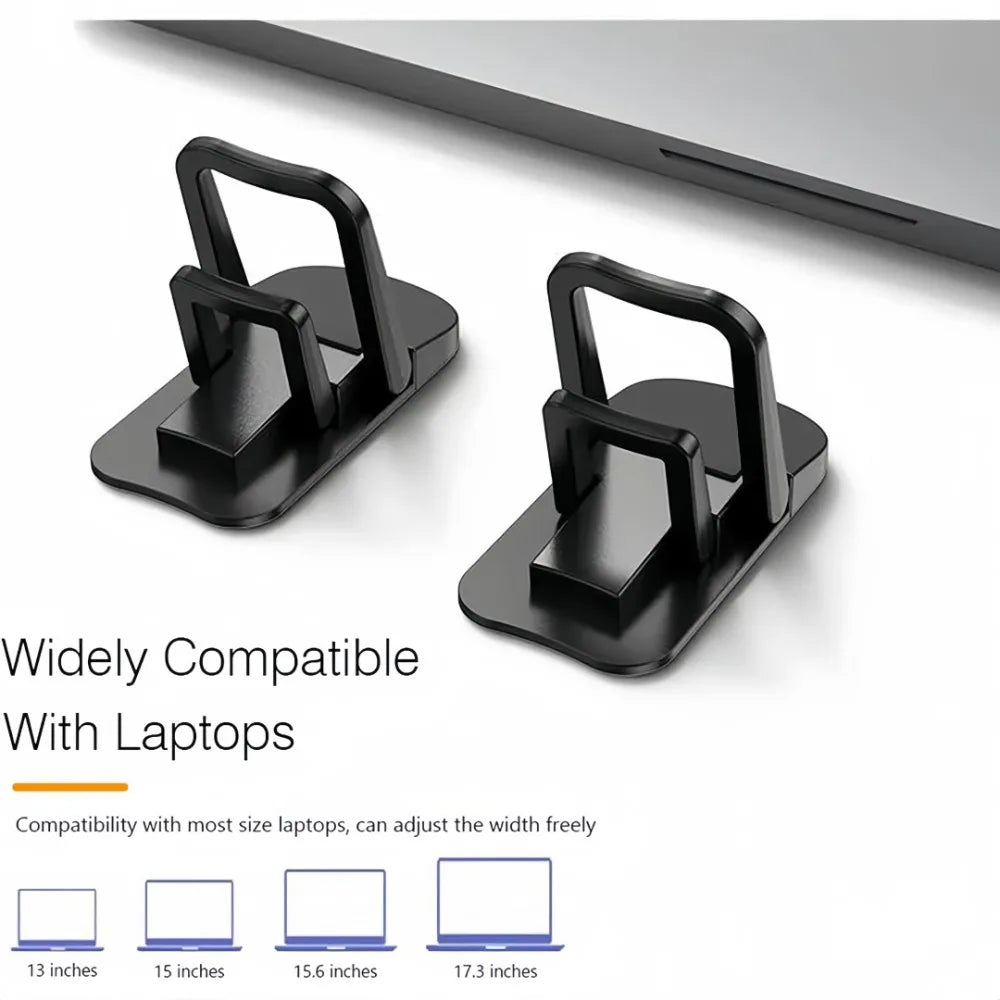 2pcs Laptop Stand Invisible Adhesive Folding Storage Keyboard Foot Pad Support Shelf for Home Office Desktop Stand Radiator Base