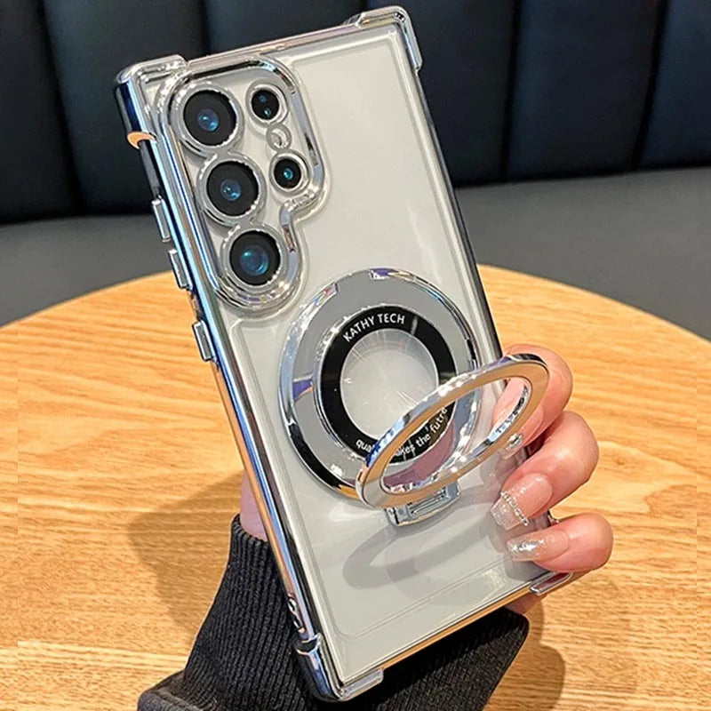 Transparent Glitter Ring Stand Phone Case – Mobizzio