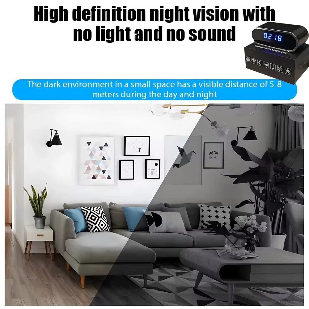 4KHD WiFi mini camera, digital lights can be turned off, infrared night vision, motion detection remote viewing, wireless camera