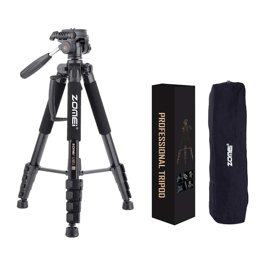 Zomei Q188 188cm Professional photography accessories video camera DSLR tripod for phone with phone holder