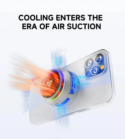 Flydigi B8X Cellphone Cooler Frequency Conversion Super Heat Dissipation Magnetic Radiator RGB Light For iPhone iPad Android