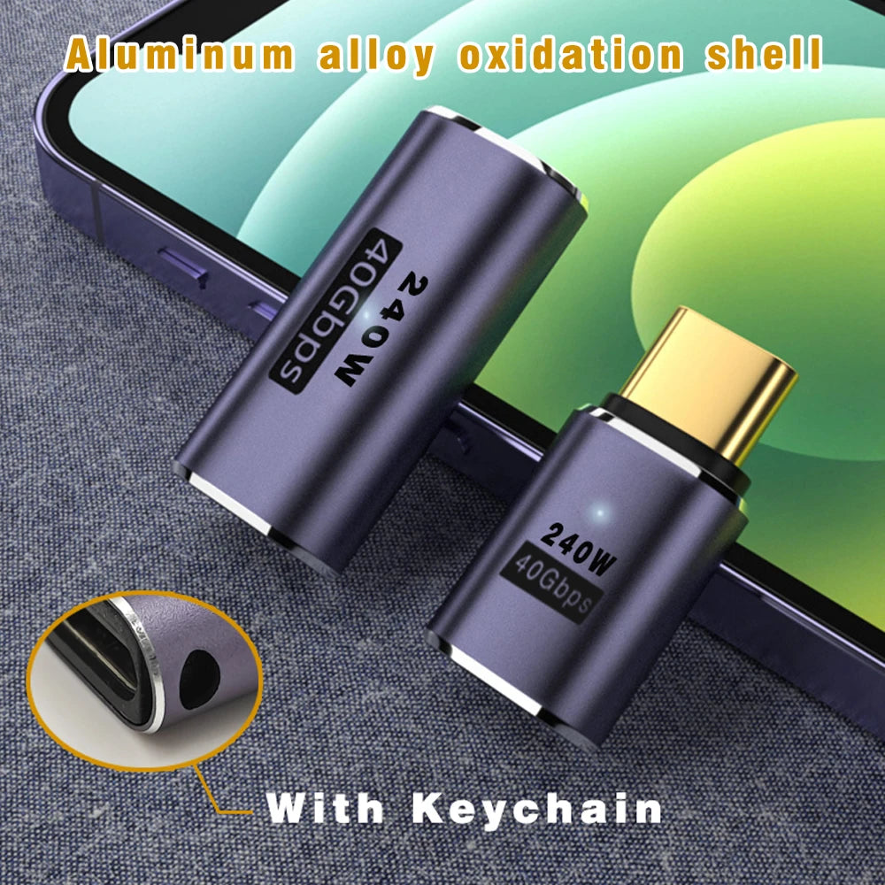 UGOURD USB4 Adapter USB C To USB C Thunderbolt 3/4 40Gbps OTG Extension Cable Adapter Type C Male To Female Converter For Laptop