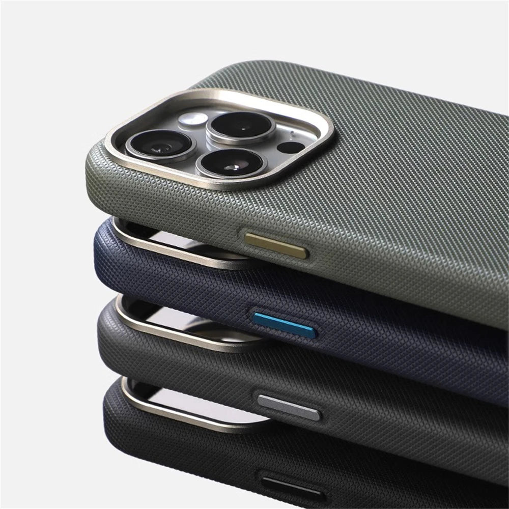 Alloy Lens Frame MagSafe Leather iPhone Case – Mobizzio