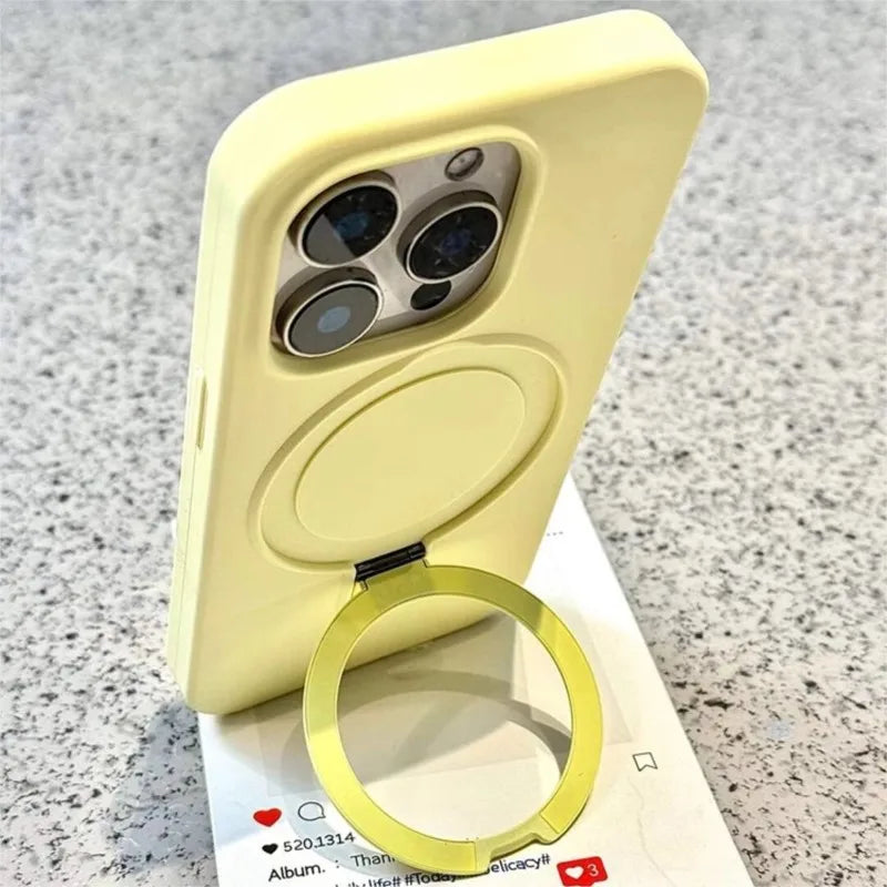 Liquid Silicone Stand Ring MagSafe iPhone Case – Mobizzio
