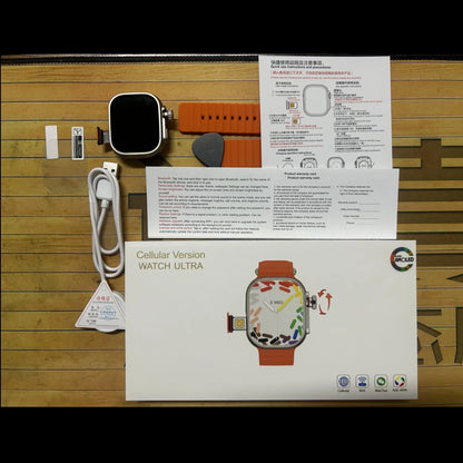 Original CDS9 Ultra Smartwatch Android 9.0 4G Network Sim Card Rotary Camera Amoled Google Play Store Global Version Smart Watch