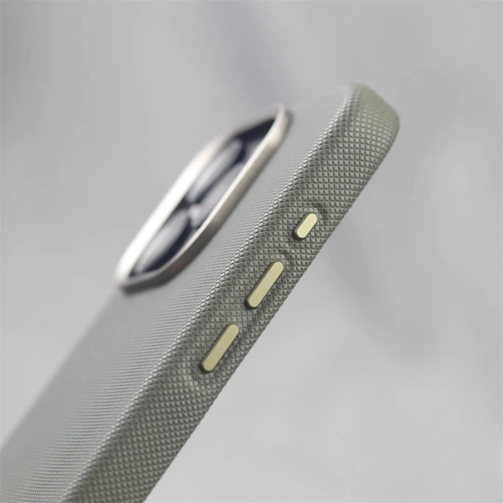 Alloy Lens Frame MagSafe Leather iPhone Case – Mobizzio