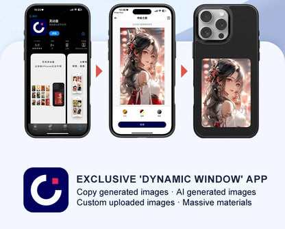 4-Inch NFC E-Ink Screen Phone Case – DIY Smart Cover for iPhone 13/14/15/16 Pro Max