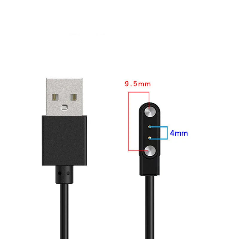 2 pins 4pins Smartwatch Dock Charger Adapter USB Charging Cable Cord for Adult/Kids Smart Watch Power Charge Wire Accessories