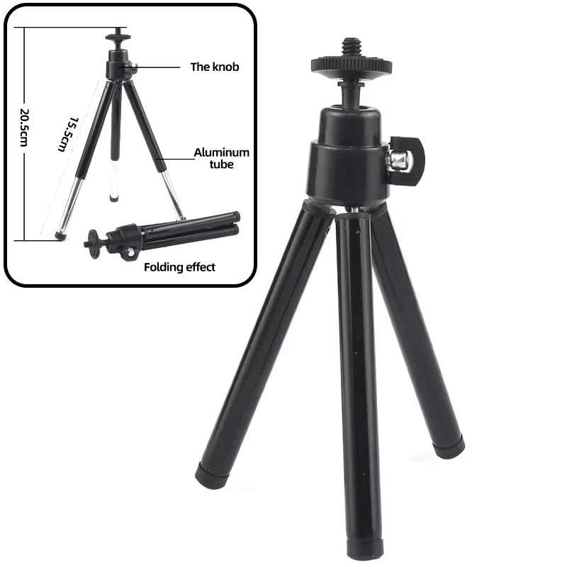 Portable Mini Tripod Small Phone Tripod for iPhone/Android Pocket Selfie Stick Handle Grip for GoPro insta360 DJI Action Camera