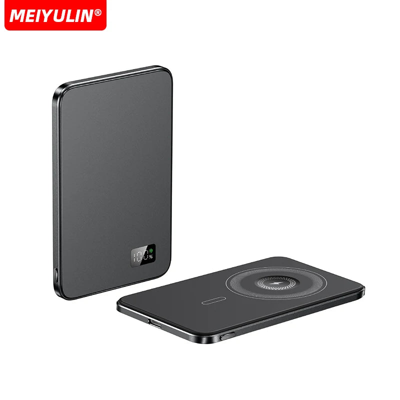 10000mAh Thin Magnetic Wireless Power Bank 5000mAh Portable USB C Fast Charging External Battery for iPhone 16 15 Samsung Xiaomi