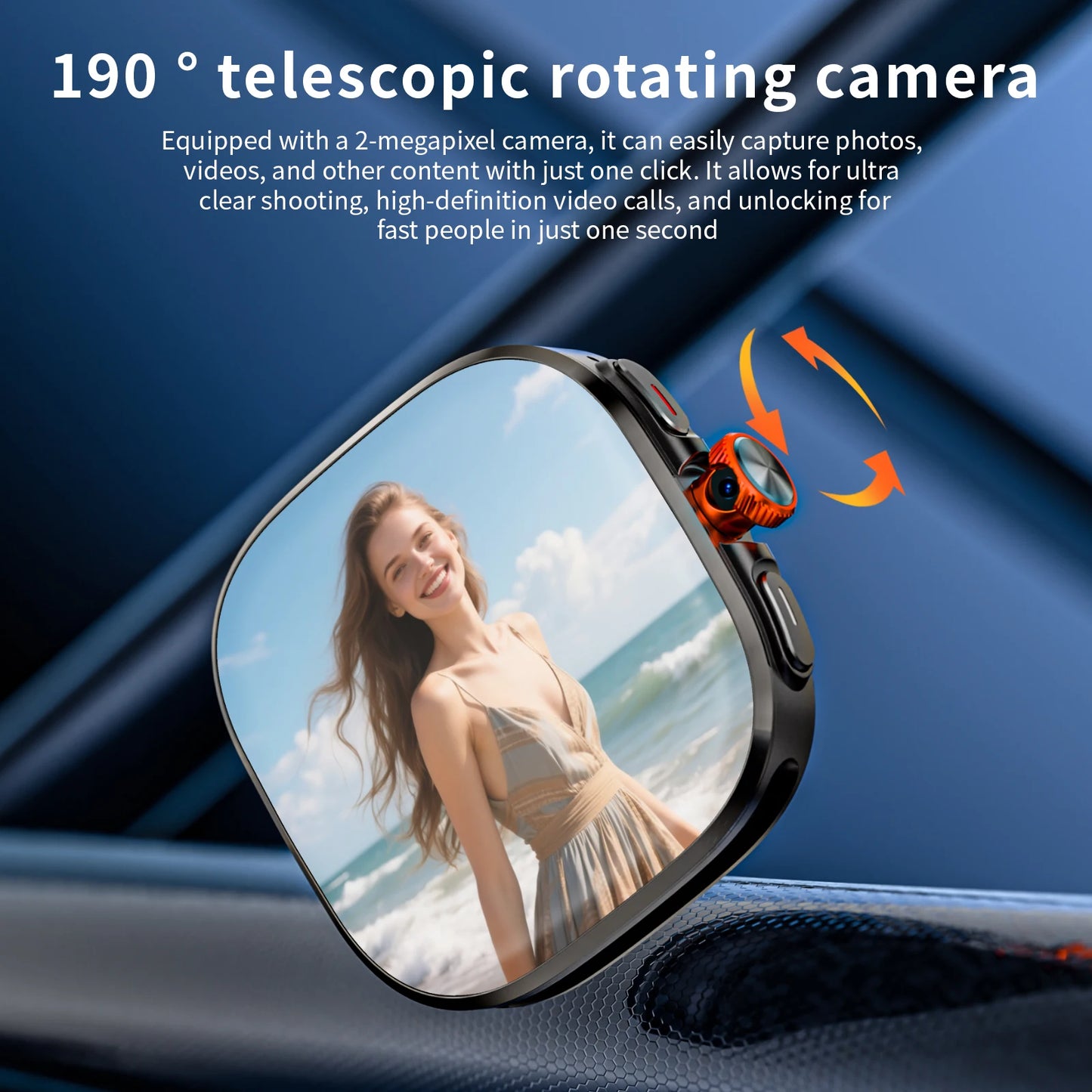 LOKMAT New APPLLP 6 MAX Android Smart Watch Phone Amoled Touch Screen Rotating Camera AI Translation Function Chatgpt