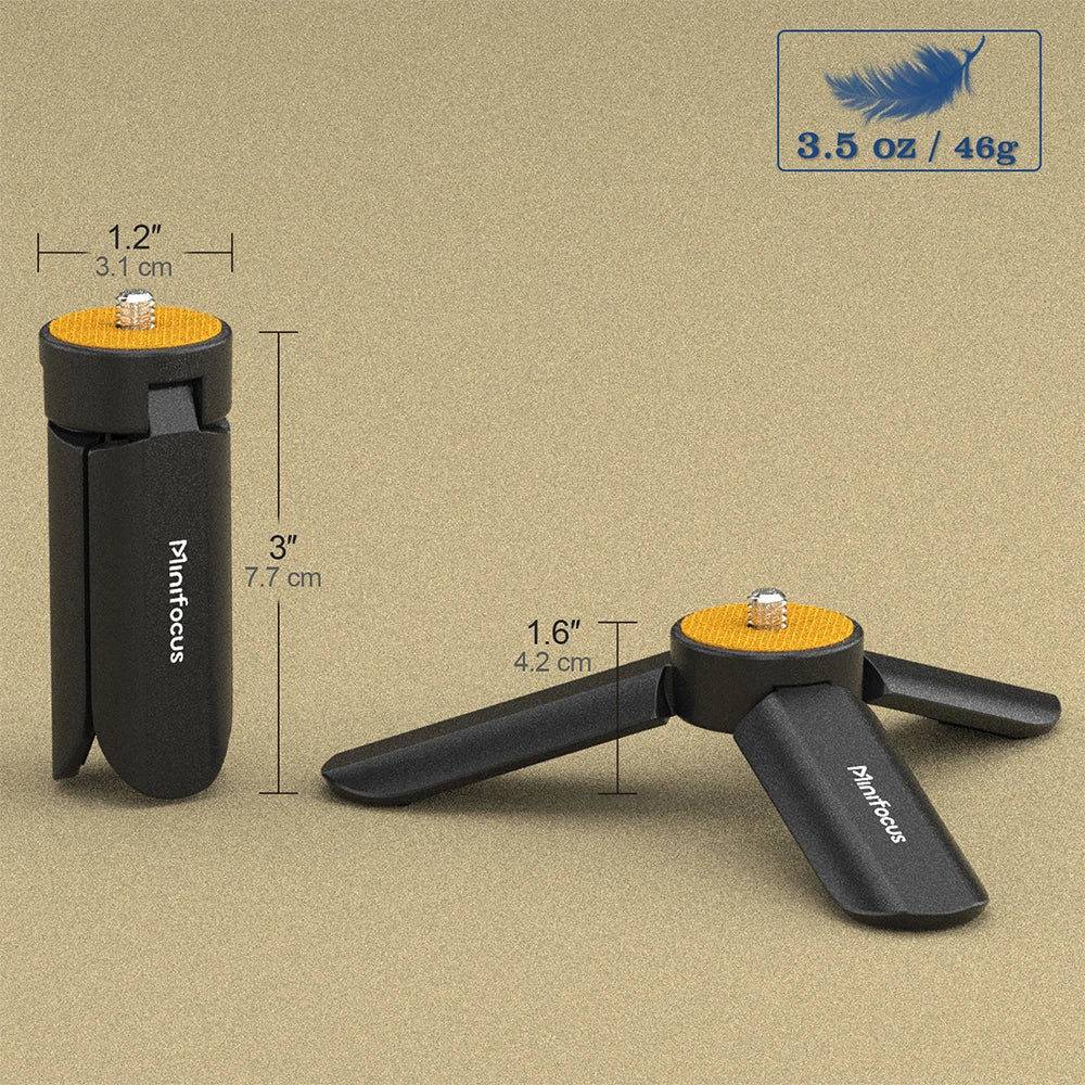 Portable Mini Table Tripod Stand Desk Tripod with 1/4'' Screw for Gopro Camera Video Vlog Grip Panel Ring Light Phone Gimbal