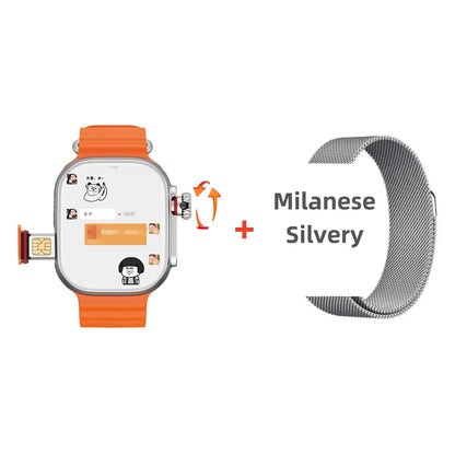 Original CDS9 Ultra Smartwatch Android 9.0 4G Network Sim Card Rotary Camera Amoled Google Play Store Global Version Smart Watch