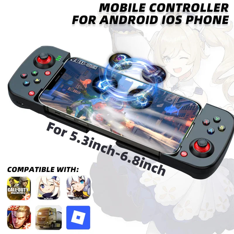 D3 Mobile Gamepad For Android ios Phone Game Controller Bluetooth-Compatible For Switch Control Stretch Joystick with Macro