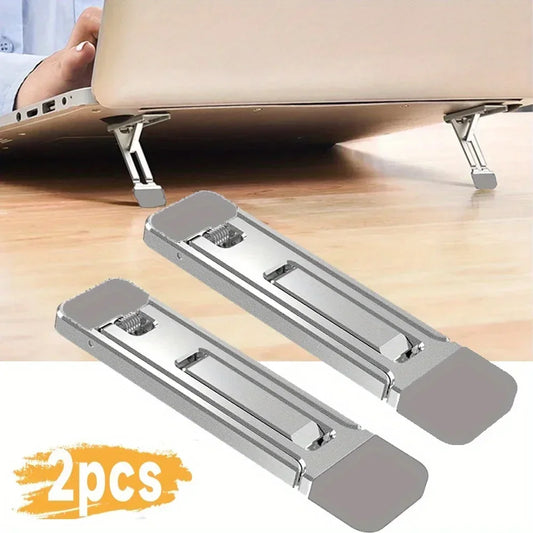 Upgrade {3-speed adjustable} Laptop Stand&Phone Stand Aluminum Foldable Portable Cell Phone Mini Stand Compatible with MacBook