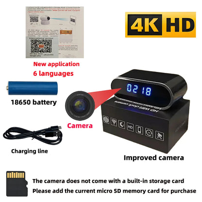 4KHD WiFi mini camera, digital lights can be turned off, infrared night vision, motion detection remote viewing, wireless camera