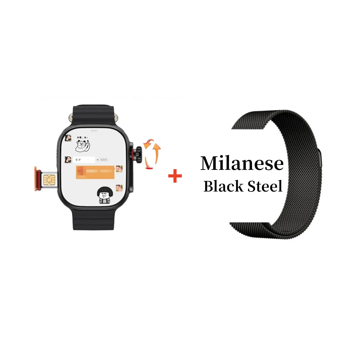 Original CDS9 Ultra Smartwatch Android 9.0 4G Network Sim Card Rotary Camera Amoled Google Play Store Global Version Smart Watch