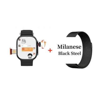 Original CDS9 Ultra Smartwatch Android 9.0 4G Network Sim Card Rotary Camera Amoled Google Play Store Global Version Smart Watch