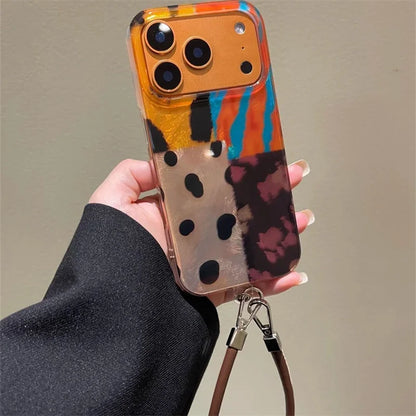 Abstract Patchwork Strap iPhone Case – Mobizzio