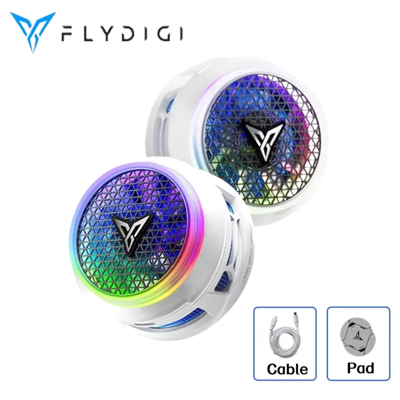 Flydigi B8X Cellphone Cooler Frequency Conversion Super Heat Dissipation Magnetic Radiator RGB Light For iPhone iPad Android