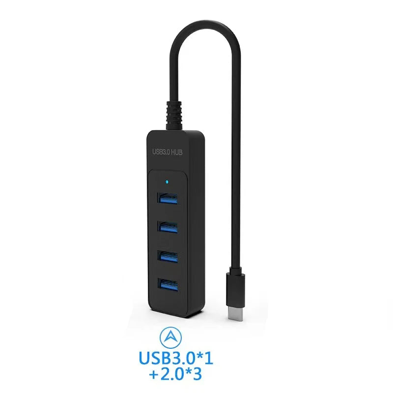 USB 3.0 Power Adapter 4 Port Multi USB Splitter Hub USB Hub 2.0 Type C Hub Multi Extender Accessories