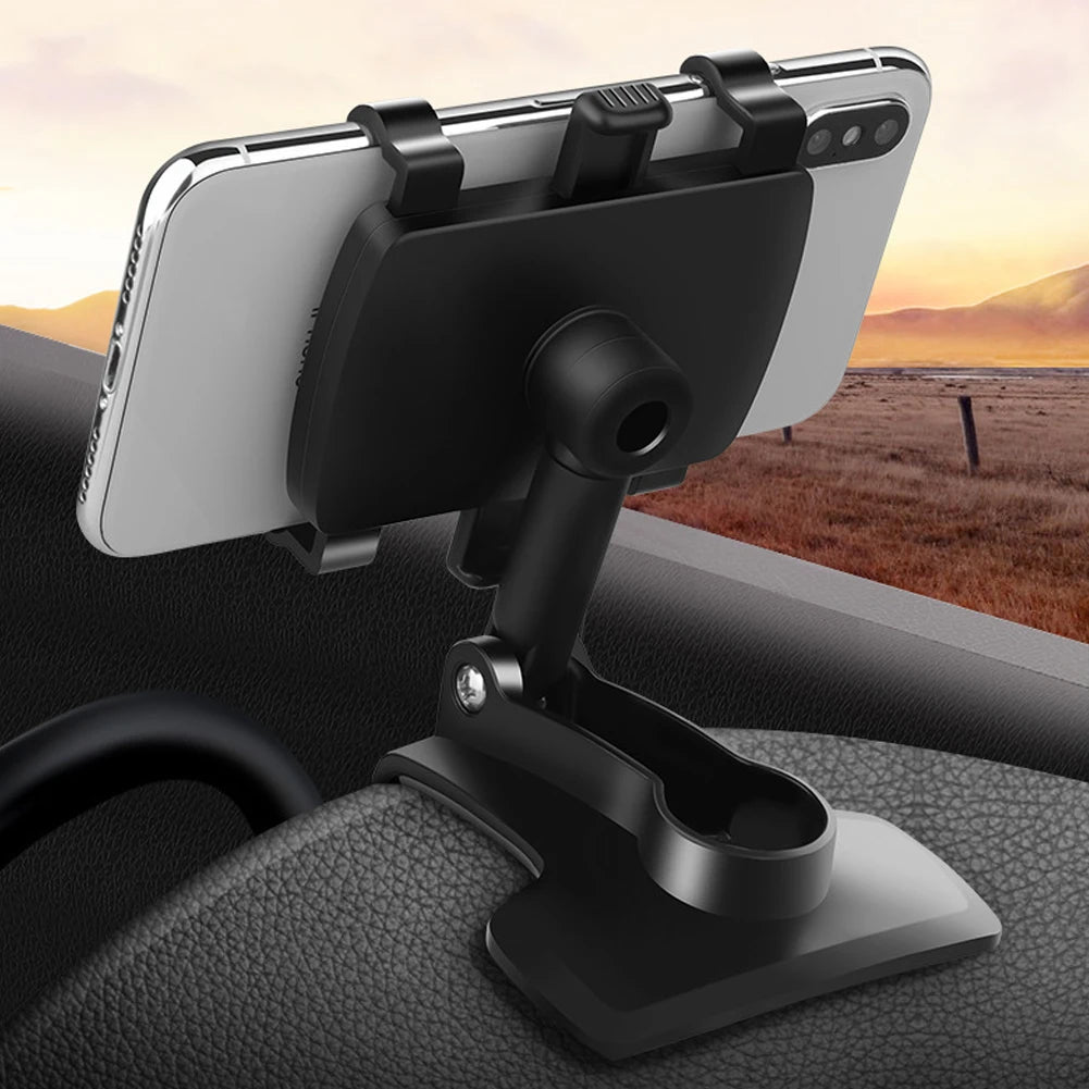 Portable Car Holder Rotatable Multifunction Dashboard/Rearview Mirror/Sun Visor Mount