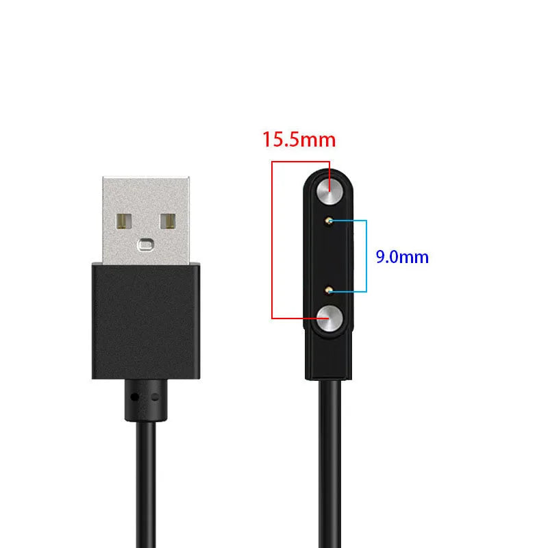 2 pins 4pins Smartwatch Dock Charger Adapter USB Charging Cable Cord for Adult/Kids Smart Watch Power Charge Wire Accessories