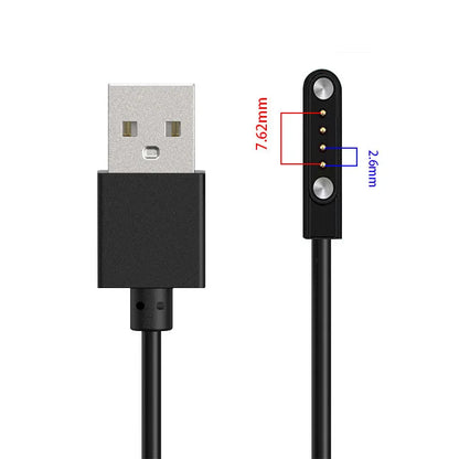 2 pins 4pins Smartwatch Dock Charger Adapter USB Charging Cable Cord for Adult/Kids Smart Watch Power Charge Wire Accessories