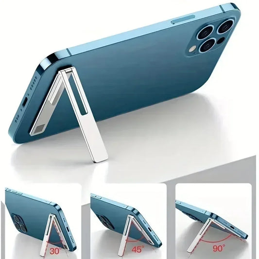 Ultra-thin Minimalist Mobile Phone Holder Metal Folding Back Stick Phone Desktop Holder Portable Mobile Support Phone Stand