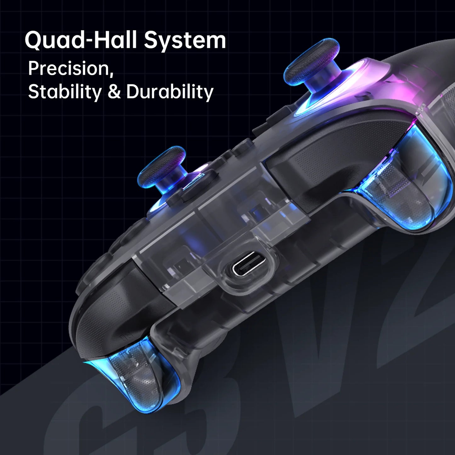 Machenike G3 V2 PC Gaming Controller Hall Effect Gamepad for Nintendo Switch iPhone Android Mobile Phone Windows PC Steam