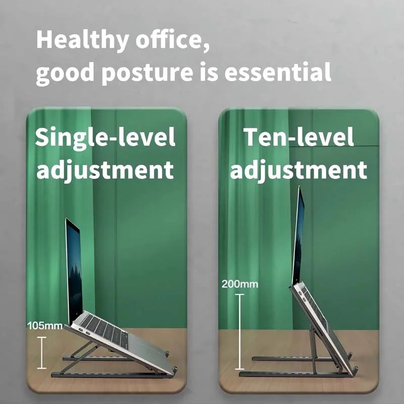 Portable Laptop Stand Adjustable Foldable Tablet Holder Notebook Cooling Bracket Computer Support Macbook Air Holder Accessories