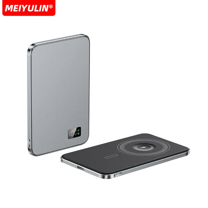 10000mAh Thin Magnetic Wireless Power Bank 5000mAh Portable USB C Fast Charging External Battery for iPhone 16 15 Samsung Xiaomi